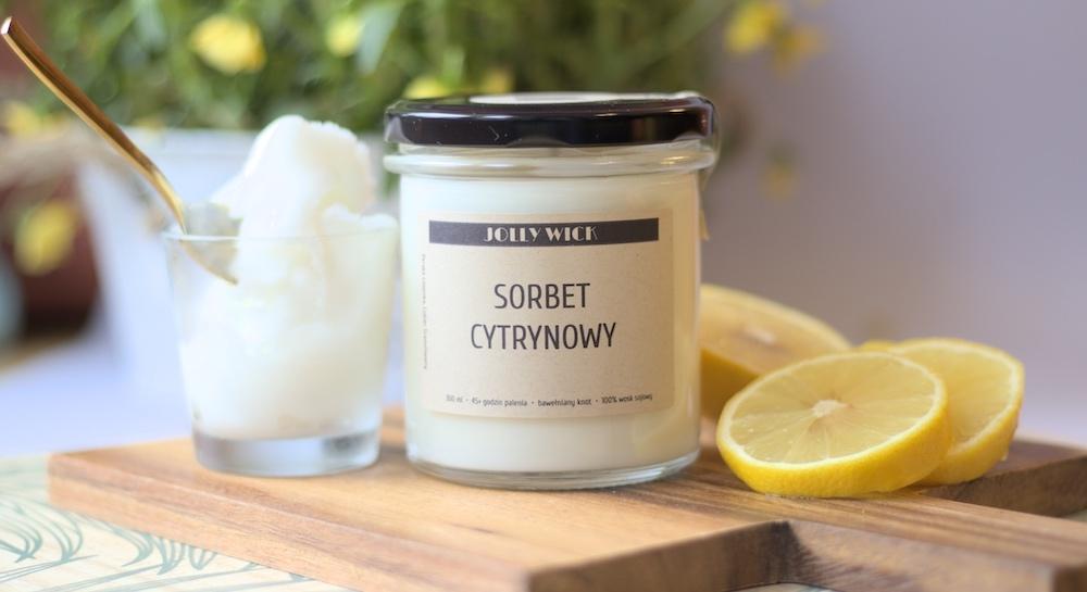 Sorbet Cytrynowy | Świeca Sojowa | 300ml