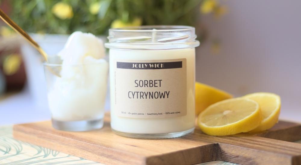 Sorbet Cytrynowy | Świeca Sojowa | 300ml